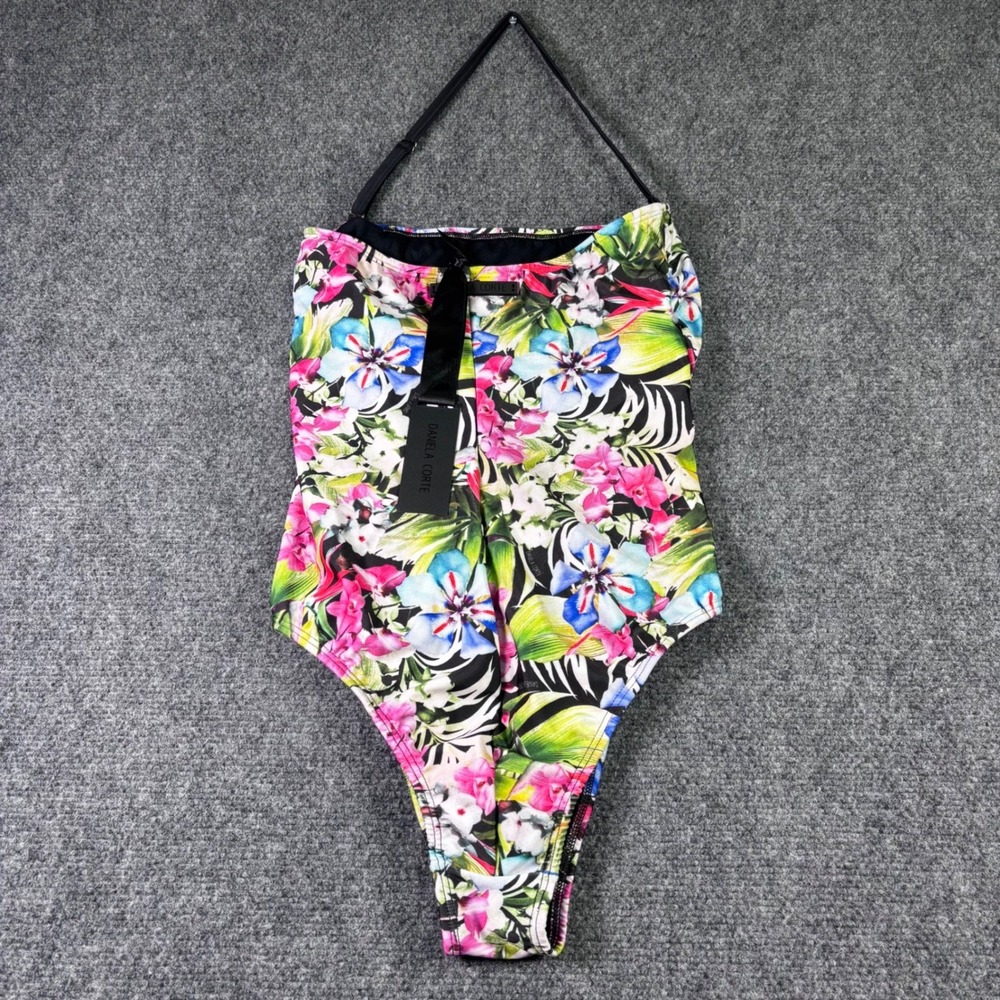 Daniela Corte Swimsuit‎ Women M Multicolor Floral Ruched One Piece NWT Argentina